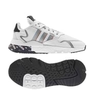 adidas Nite Jogger Erkek Beyaz Mavi Spor Ayakkabı (Beyaz Dama)