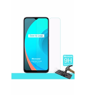 Realme C11 Ekran Koruyucu Yeni Nesil HD Kalite Kırılmaz Cam (Renksiz)