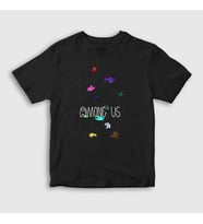 Presmono Unisex Çocuk Siyah Space Among Us T-Shirt 77969tt