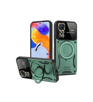 Xiaomi Redmi Note 12 Pro 4g Kılıf Joy Lens Standlı Kapak - Koyu Yeşil