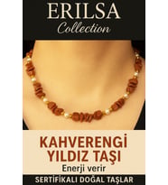 Sertifikalı Kırık Taşlı Model İnci – Kahverengi Yıldız Taşı Kolye – Koruma ve Şans Enerjisi (Çok Renkli)