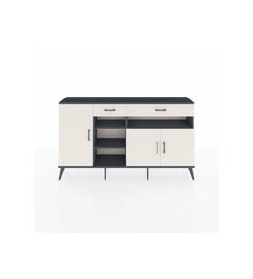 Arges Konsol 5 Raflı 2 Çekmeceli 3 Kapaklı 176x30x99 Antrasit-Aytaşı