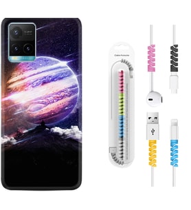 Vivo Y11S Y21S Y20 Y20S Y70 Kılıf Kablo Koruma Spiral Silikon Super Planet 1797