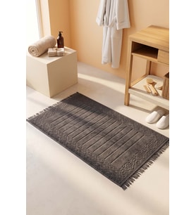 Aflora Antrasit %100 Pamuk Ayak Havlusu - 60x130 cm