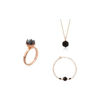 Lotus Çiçeği Yüzük.kolye Ve Bileklik Seti 925 Ayar Gümüş Set