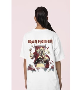 Iron Maiden Rock Metal Sırt Baskılı Unisex Oversize Müzik Grubu Tişört