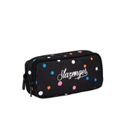 ME SLAZENGER 24438 İKİ BÖLMELİ QUEN BLACK BUBBLE RENKLİ PUANTİYELİ SİYAH ALEM ÇANTASI