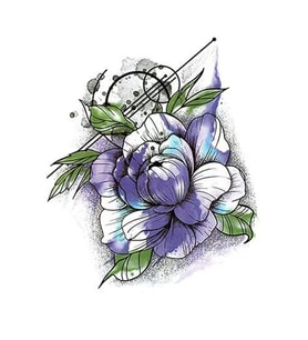 Caş Dekorasyon Çiçek Figürlü Geçici Dövme Tattoo