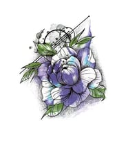Caş Dekorasyon Çiçek Figürlü Geçici Dövme Tattoo
