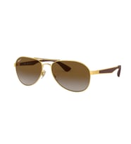 Ray-Ban RB3549 001/T5 61 Polarize Erkek Güneş Gözlüğü (Altın)