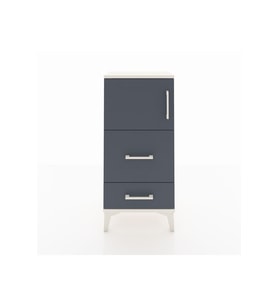 Arges Komodin Tek Raflı 2 Çekmeceli Tek Kapaklı 44x30x96 Aytaşı-Antrasit