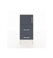 Arges Komodin Tek Raflı 2 Çekmeceli Tek Kapaklı 44x30x96 Aytaşı-Antrasit