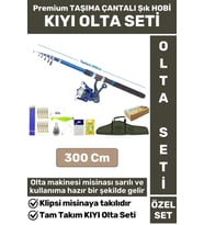 Profesyonel Kullanıma Hazır Taşıma Çantası Hediyeli Balıkçı Tam Takım HOBİ KIYI OLTA SETİ 300 Cm