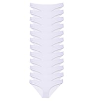 Mulvxbrf Brf02 12 Adet Süper Eko Set Likralı Kadın Slip Külot Beyaz (Mulvix)