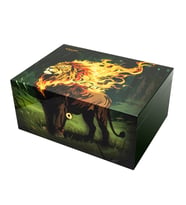 Lubinski Special Edt. Fire Lion Puro Kutusu Humidor 80's Kahve LB-014