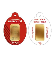 İsgold 1 Gram Altın 24 Ayar (0.995) Külçe Altın