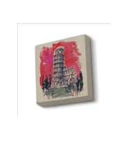 Pisa Kulesi Baskılı Taş Magnet 5X5