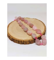 Pembe Kuvars Taşı Şekilli YARIM Dizi (44600) (18cm uzunluğundadır)