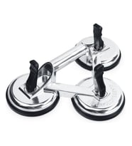 SGS956 - 155 kg Üçlü Vantuz Alüminyum Cam Seramik Fayans Ahşap Tutma Taşıma Vantuzu 12CM 12CM 12