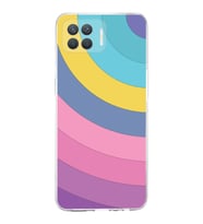 PrintiFy Oppo Reno 4 Lite Uyumlu Kamera Korumalı Renk Cümbüşü B Tasarımlı Şeffaf Silikon Kılıf