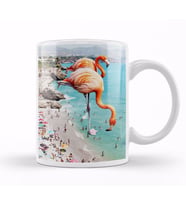 Flamingos On The Beach Kupa Bardak Porselen