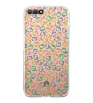 Huawei Y6 2018  Kamera korumalı Kapak Hello Kitty Tasarımlı  Şeffaf Kılıf