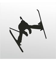 Folyo Sticker Kayakçı ADKPQUY634 130cm Uzunluk (Karışık)
