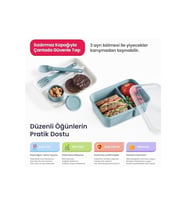 Hobby Life Lunch To Go 3 Bölmeli Beslenme Kabı – Sosluklu, Sızdırmaz Kapak,