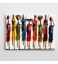 Afrikalı İnsanlar Modern Sanat Kanvas Tablo