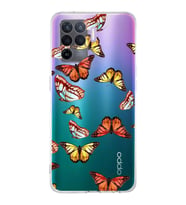 PrintiFy Oppo A94  ile Uyumlu 1mm Slim Fit Water Color 2 Baskılı Şeffaf  Kılıf
