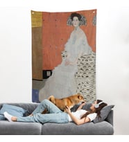 Gustav Klimt - Fritza Riedler'in Portre Duvar Örtüsü-7306