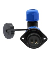 SD20 SU GEÇİRMEZ 2 PİN 20 MM KONNEKTÖR (90 DERECE DİRSEK)