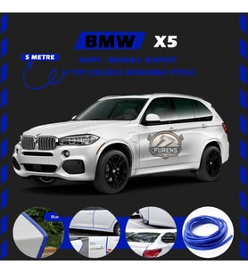 Bmw X5 Oto Araç Kapı Koruma Fitili 5metre Parlak Mavi Renk