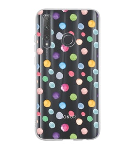 PrintiFy Huawei Honor 20 Lite ile Uyumlu 1mm Slim Fit Water Color 6 Baskılı Şeffaf  Kılıf