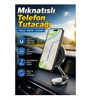 Katlanır Manyetik Araç İçi Telefon Tutacağı 360° Dönebilen Magsafe Uyumlu