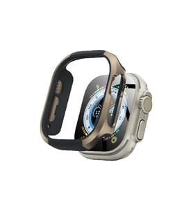 Watch Ultra 49mm Mo-wt3 Alüminyum Camlı Kasa Ekran Koruyucu - Gold
