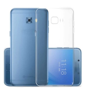 Samsung Galaxy C7 Uyumlu Kılıf Zore Süper Silikon Kapak (Renksiz)