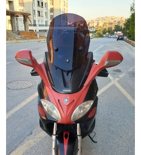 MOTOCAM Piaggio X9 500 Ön Cam 2004-2006 Model 49cm Siyah Renkli 4mm