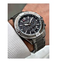Function Çelik Kordon Füme Renk Erkek Kol Saati 3 Atm Su Geçirmez