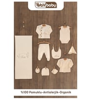 Organik Antibakteriyel Yenidoğan Hastane Çıkışı Fil Desen