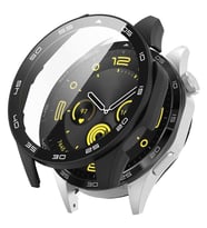 Sneezy Huawei Watch Gt4 46mm PC Sert Kasa Ve Ekran Koruyucu (Siyah)