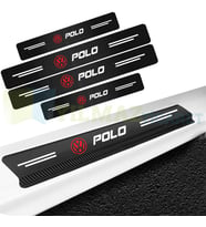 Volkswagen Polo Karbon Kapı Eşiği Koruma Araba Etiket Oto Sticker Yapıştırma 4 Parça