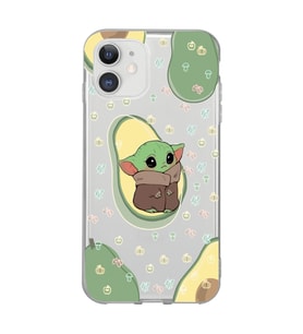 Iphone 11 Uyumlu Baby Yoda Desenli Şeffaf Telefon Kılıfı