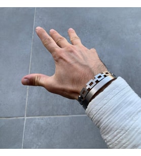Çelik Bileklik Premium 316L 2 Li (Gümüş Gri)