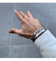 Çelik Bileklik Premium 316L 2 Li (Gümüş Gri)