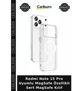 Redmi Note 15 Pro Uyumlu MagSafe Özellikli Sert MagSafe Kılıf Cep Kılıfı Telefon Kapak Cihaz Örtüsü