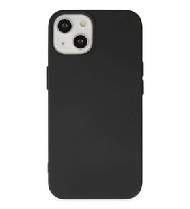 iPhone 14 Kılıf Nano içi Kadife Silikon - Siyah