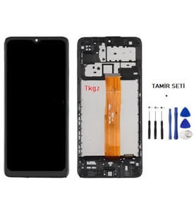 Tkgz - Samsung Galaxy M12 - SM-M127 Uyumlu Lcd Ekran Dokunmatik  - A - Kalite ÇITALI + TAMİR SETİ