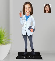 Kişiye Özel Doktor Kadın Ahşap Biblo-3