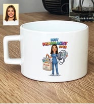 Kişiye Özel Karikatürlü Eczacı Lüks Fincan Tıp Bayramı Hediyesi